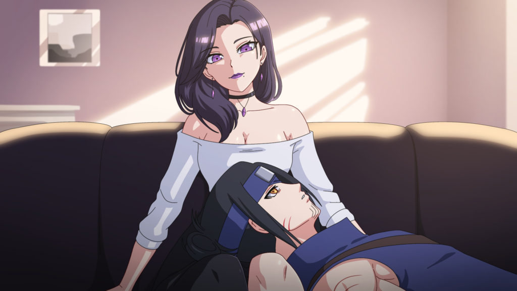 Sarada Uchiha empunhando uma espada em uma animação de batalha ou treinamento no jogo.